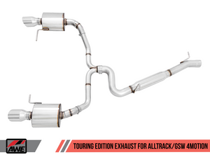AWE Touring Edition Exhaust for VW Golf Alltrack / Sportwagen 4Motion - Chrome Silver Tips