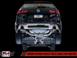 AWE Touring Edition Exhaust for VW Golf Alltrack / Sportwagen 4Motion - Chrome Silver Tips