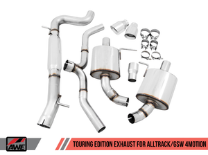 AWE Touring Edition Exhaust for VW Golf Alltrack / Sportwagen 4Motion - Diamond Black Tips