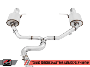 AWE Touring Edition Exhaust for VW Golf Alltrack / Sportwagen 4Motion - Diamond Black Tips