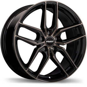 Aristo 19x8.5 5x108mm +30 72.6mm | Gloss Black Machined Face & Smoked Clear Finish