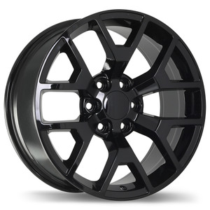 R162A 22x9.0 6x139.7mm +27 78.1mm | Gloss Black Finish