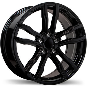 R200 18x8.5 5x120mm +42 74.1mm | Gloss Black Finish