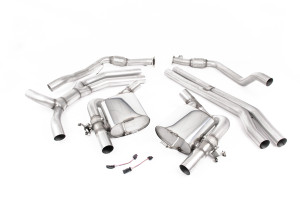 Milltek Sport Cat Back Non-Res (Race - Louder) with Cerakote Black Oval Tips