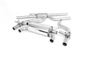 Milltek Sport GPF/OPF Back System with Quad Jet-90 Carbon Fibre Tips - Race (Louder)