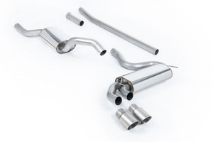 Milltek Resonated (Quieter) Downpipe-Back Exhaust with Titanium OEM-Style Tips - Audi Coupe UR quattro 10v Turbo