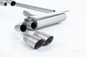 Milltek Resonated (Quieter) Downpipe-Back Exhaust with Titanium OEM-Style Tips - Audi Coupe UR quattro 10v Turbo