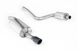 Milltek Resonated (Quieter) Cat-Back Exhaust with Ceramic Coated Satin Black Trim - Ford Fiesta Mk6 ST 150