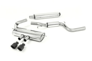 Milltek Resonated (Quieter) Cat-Back Exhaust with Black Velvet Tips - Ford Focus Mk3 ST 2.0-litre EcoBoost 5-Door Hatchback