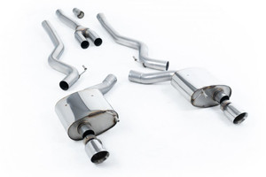 Milltek Non-Resonated (Louder) Cat-Back Exhaust with GT-100 Polished Tips - Ford Mustang 2.3 EcoBoost (S550 Fastback)