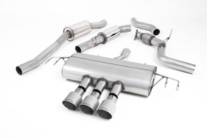 Milltek Resonated Cat-Back Exhaust with 3 x Titanium GT-100 Tips - Honda / Acura Civic Type R FK8 2.0 i-VTEC (Both OPF/GPF & Non OPF/GPF Models)