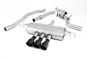 Milltek Non-Resonated (Louder) Cat-Back Exhaust with 3 x Cerakote Black GT-100 Tips - Honda / Acura Civic Type R FK8 2.0 i-VTEC (Both OPF/GPF & Non OPF/GPF Models)