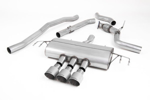 Milltek Non-Resonated (Louder) Cat-Back Exhaust with 3 x Titanium GT-100 Tips - Honda / Acura Civic Type R FK8 2.0 i-VTEC (Both OPF/GPF & Non OPF/GPF Models)