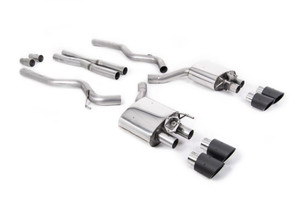 Milltek Cat-Back Exhaust with Carbon JET-100 Tips - Ford Mustang 5.0 V8 GT (Fastback - Facelift Model)