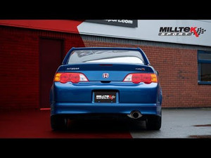 Milltek Resonated Cat Back with Single Wall 3.5' Cerakote Black Tip - Honda / Acura Integra DC-5 Type-R