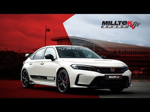 Milltek Non Resonated (Loudest) Valved Catback with OE Style 2 x 4" and 1 x 4.5" Carbon Fibre Tips - Honda / Acura Civic Type R FL5 2.0 i-VTEC (Both OPF/GPF & Non OPF/GPF Models)