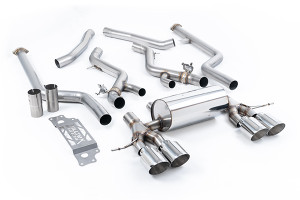 Milltek Non Resonated Cat-Back with GT-115 Polished Trims (Removes Secondary Cats)