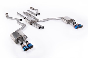 Milltek Resonated Cat Back with Burnt Titanium Trims