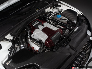 Audi 3.0T Carbon Fiber Engine Cover Kit - Red