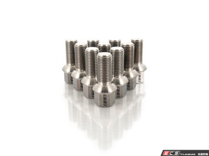 Titanium Ball Seat Wheel Bolt - 14x1.5x27mm - Set Of 10