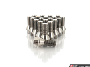 Titanium Conical Seat Wheel Bolt - 14x1.5x27mm - Set Of 20
