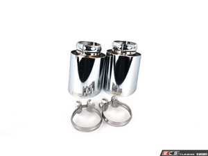 MK6 GTI Muffler Delete Kit - Chrome 4.0" Swivel Tips