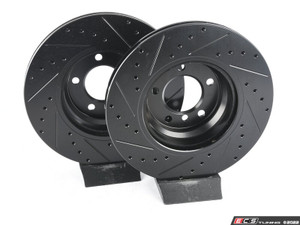 Front V5 Drilled & Slotted Brake Rotors - Set (330x24)