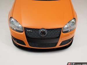 MK5 GTI / Jetta 2.0T Front Lip Spoiler - Textured Black + FREE Badgeless Grille Black With Chrome Strip