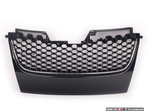 MK5 GTI / Jetta 2.0T Front Lip Spoiler - Textured Black + FREE Badgeless Grille Black With Chrome Strip