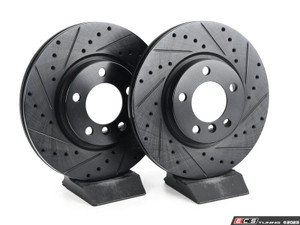 Front V5 Drilled & Slotted Brake Rotors - Set (307x24)