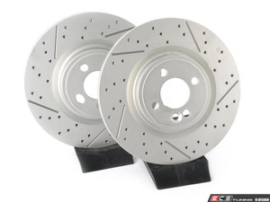 Front V5 Drilled & Slotted Brake Rotors - Set (316x22)