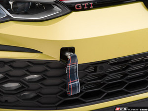 MK8 GTI/Golf R Race Tow Strap - Front - Clark Plaid