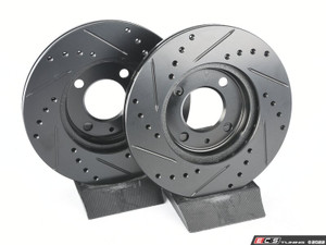 Front V5 Drilled & Slotted Brake Rotors - Set (256x20)