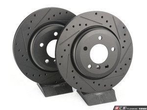 Rear V5 Drilled & Slotted Brake Rotors - Set (320x22)