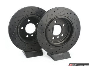 Rear V5 Drilled & Slotted Brake Rotors - Set (320x22)