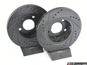 Rear V5 Drilled & Slotted Brake Rotors - Set (256x22)