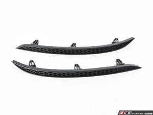 MK8 GTI/Golf R Gloss Black Rear Bumper Fog Lights Trim