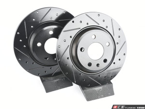 Rear V5 Drilled & Slotted Brake Rotors - Set (300x12)