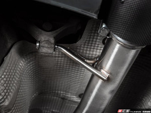 B6 S4 Muffler Delete Kit - With 4.0" Black Chrome Tips