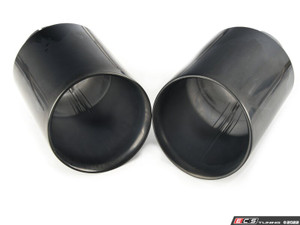 B6 S4 Muffler Delete Kit - With 4.0" Black Chrome Tips