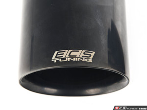 B6 S4 Muffler Delete Kit - With 4.0" Black Chrome Tips