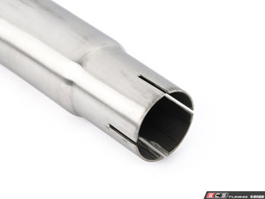 B6 S4 Muffler Delete Kit - With 4.0" Black Chrome Tips
