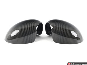 JCW Style Carbon Fiber Mirror Cap Clip In Covers  - Set
