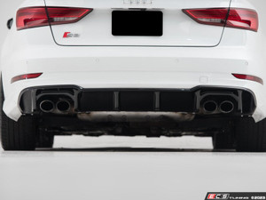 Audi 8V.5 S3 / A3 S line Rear Diffuser - Gloss Black