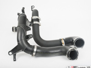 MK8 GTI Intercooler Charge Pipe Kit - Wrinkle Black