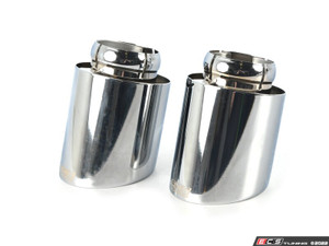 B6 S4 Muffler Delete Kit - With 4.0" Chrome Tips