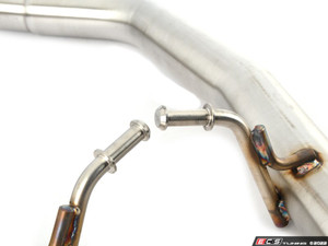 B6 S4 Muffler Delete Kit - With 4.0" Chrome Tips