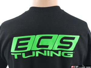 Black With Flo Green ECS Short Sleeve T-Shirt - Select Your Size