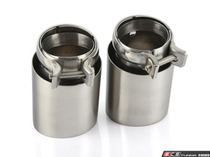3.5" Brushed Aluminum Swivel Exhaust Tips - Set of 2