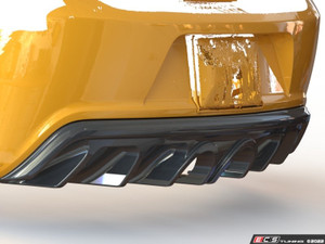 MK6 Golf R Rear Diffuser - Gloss Black